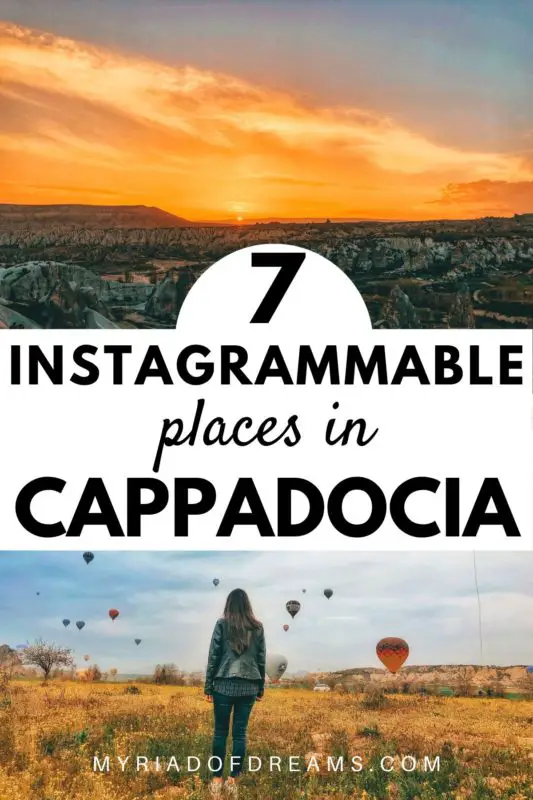 7 instagrammable places in Cappadocia Turkey | Read the post to find the best Cappadocia Turkey photography locations | Cappadocia Turkey | Best of Cappadocia | Cappadocia Hot Air Balloon | Turkey Travel Guide | Best time to visit Cappadocia | Visit Turkey | Cappadocia Instagrammable | Instagrammable places in Cappadocia Turkey | Kapadokya | #cappadocia #turkey 