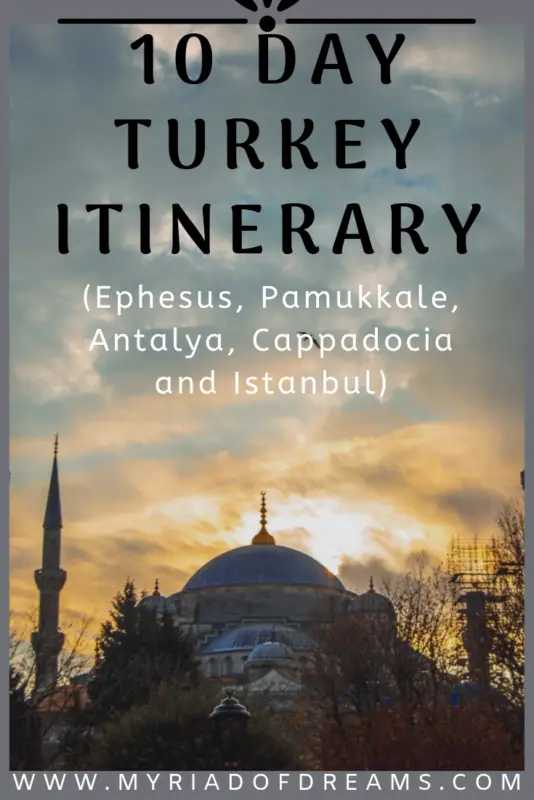 Here is a perfect 10 day Itinerary, capturing the best things to do and the best places to visit in Turkey. #turkey #istanbul #turkeyitinerary #cappadocia #turkeytravel