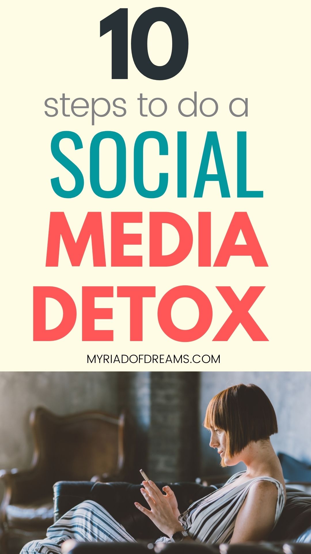 Social media detox tips that will help you reduce your screen time.  A digital detox doesn’t necessarily means quitting social media. Learn to take a break from social media and take care of your mental health, digital detox ideas, how to unplug and do a social media cleanse. Live a healthy lifestyle, social media break, personal development, self improvement, personal growth, self care #digitaldetox #socialmedia #detox #personalgrowth #selfimprovement #wellness 