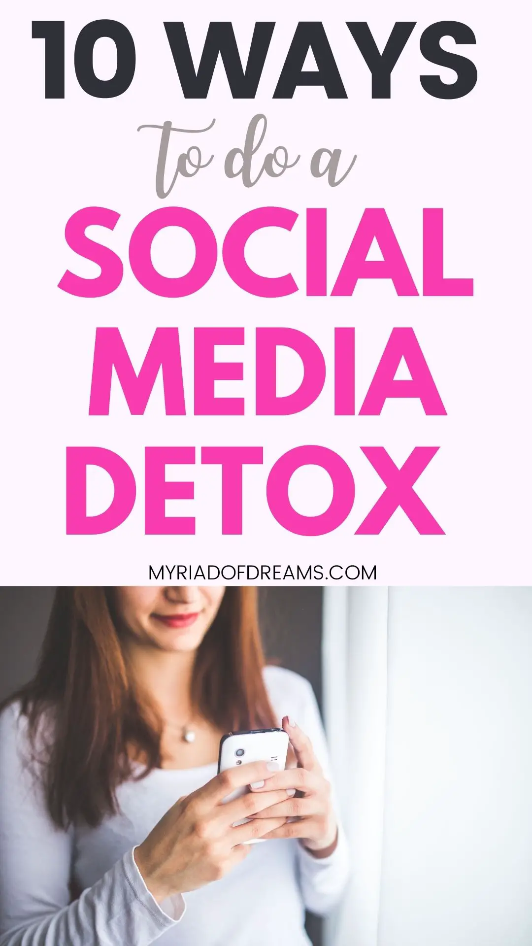 Social media detox tips that will help you reduce your screen time.  A digital detox doesn’t necessarily means quitting social media. Learn to take a break from social media and take care of your mental health, digital detox ideas, how to unplug and do a social media cleanse. Live a healthy lifestyle, social media break, personal development, self improvement, personal growth, self care #digitaldetox #socialmedia #detox #personalgrowth #selfimprovement #wellness 