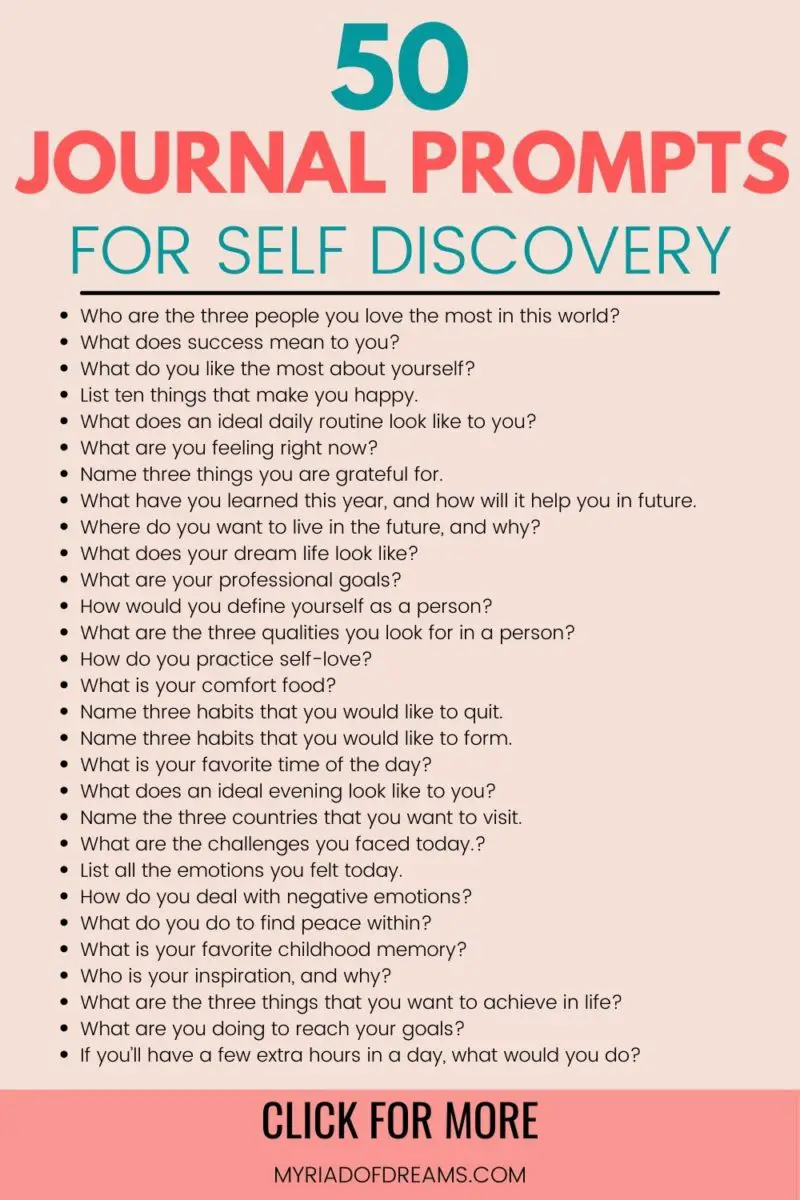 creative writing prompts for self discovery