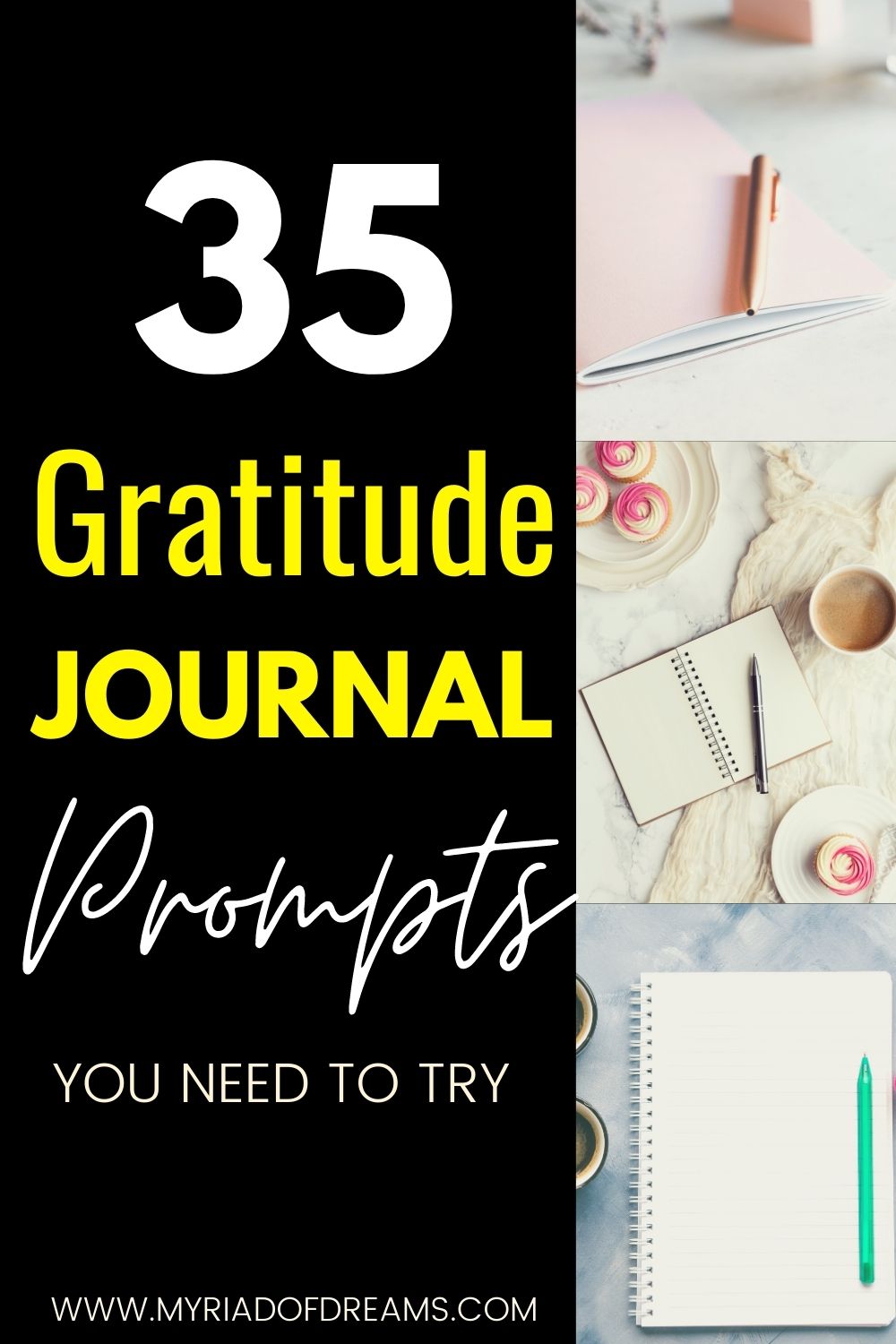 Daily gratitude journal prompts to create more thankfulness in life. Learn the benefits of gratitude journaling and live your best life.