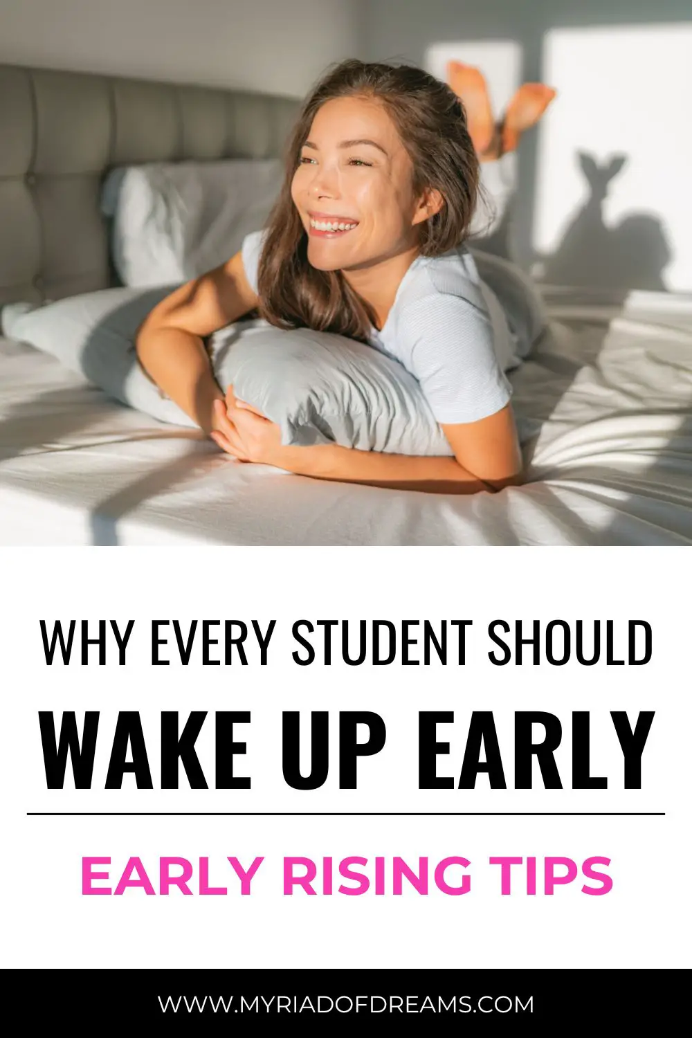 How to wake up early as a student without feeling tired. Waking up early tips for the night owls. 